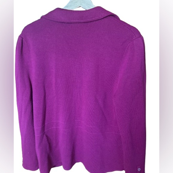 Talbots Women's Vibrant  Berry Cardigan sweater blazer Large - Picture 4 of 10